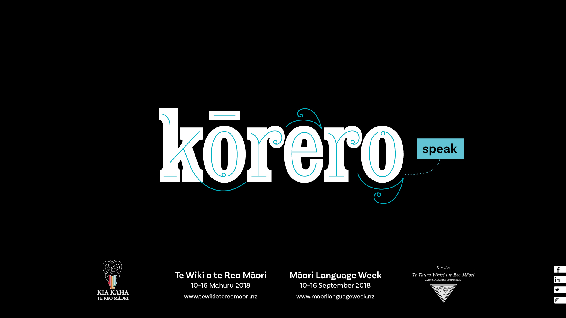 Korero – Maori Language Week 2018
